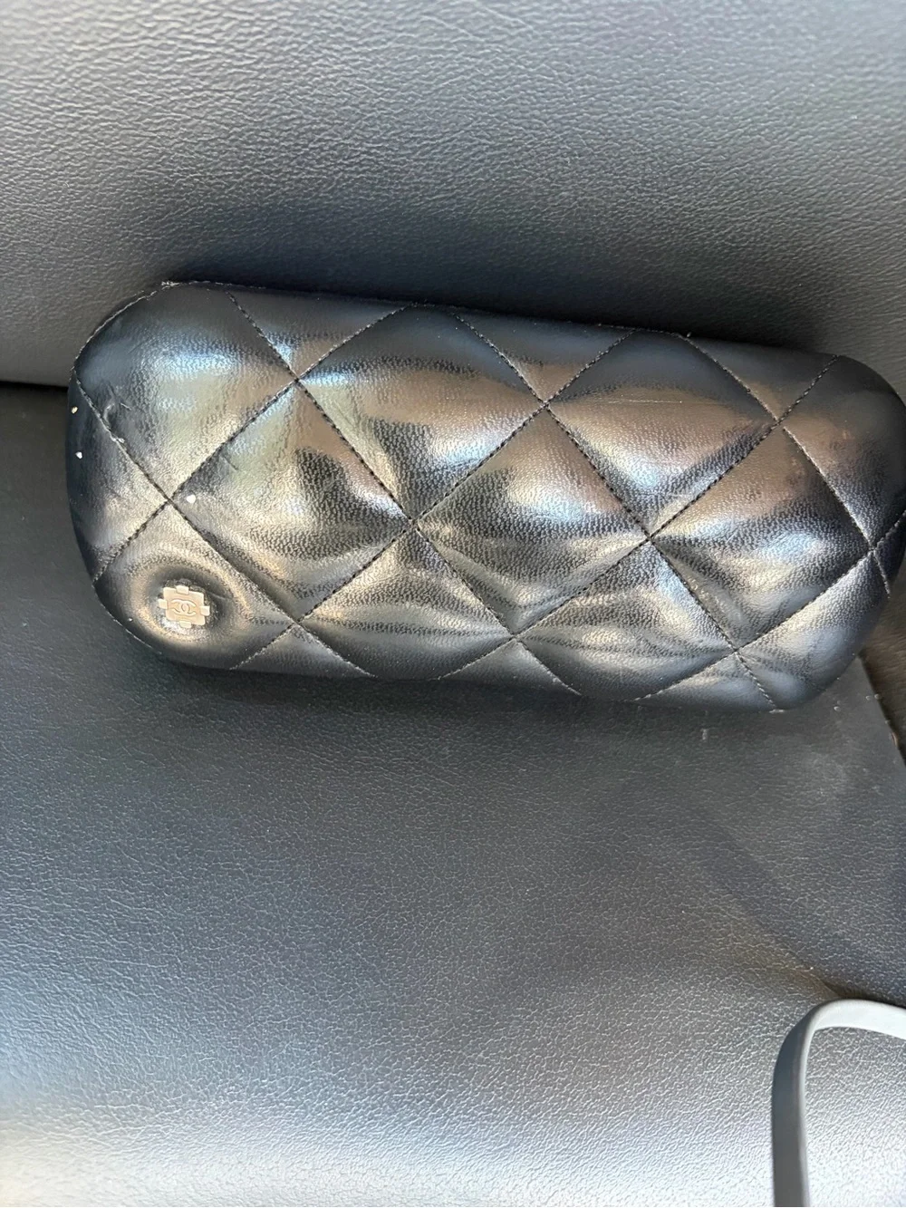 CHANEL Black Oversized Shield Sunglasses